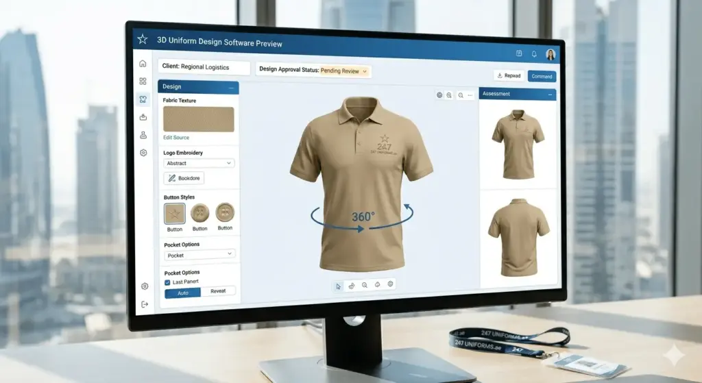 247 Uniforms 3D preview technology Abu Dhabi