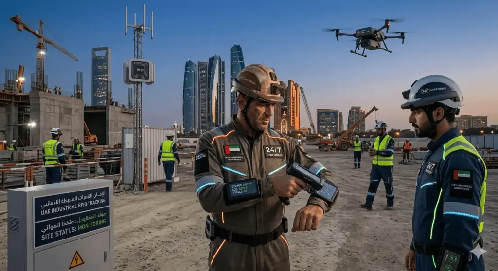 RFID uniform tracking UAE industrial workers construction site