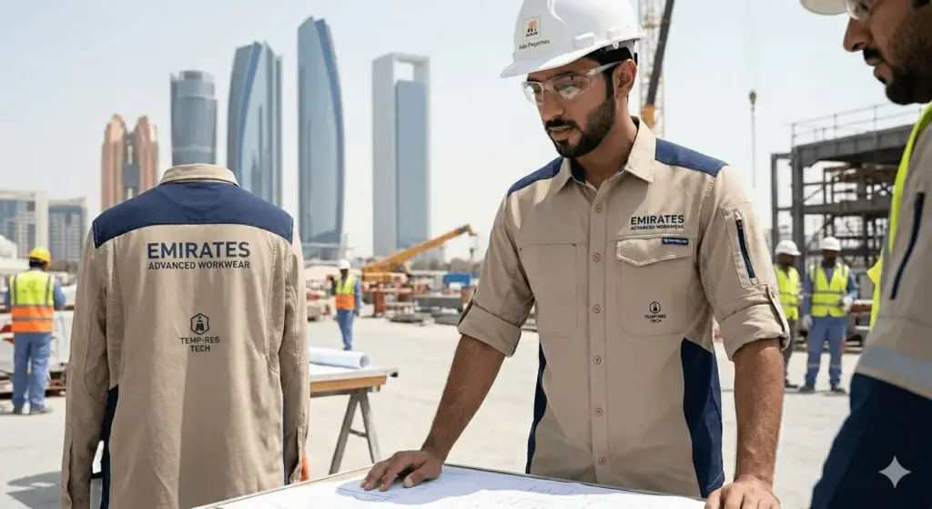 advanced fabric uniforms UAE temperature regulating workwear 2026