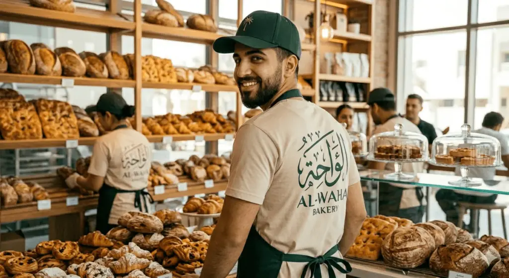 Breathable summer workwear uniform for restaurant staff in UAE