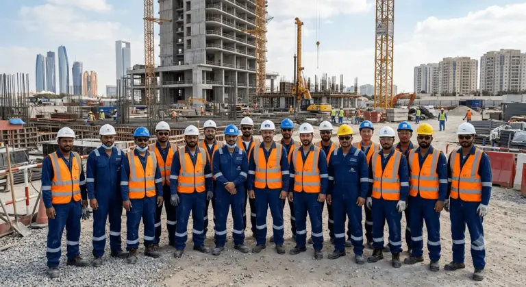 Industrial uniforms in UAE with custom logo branding