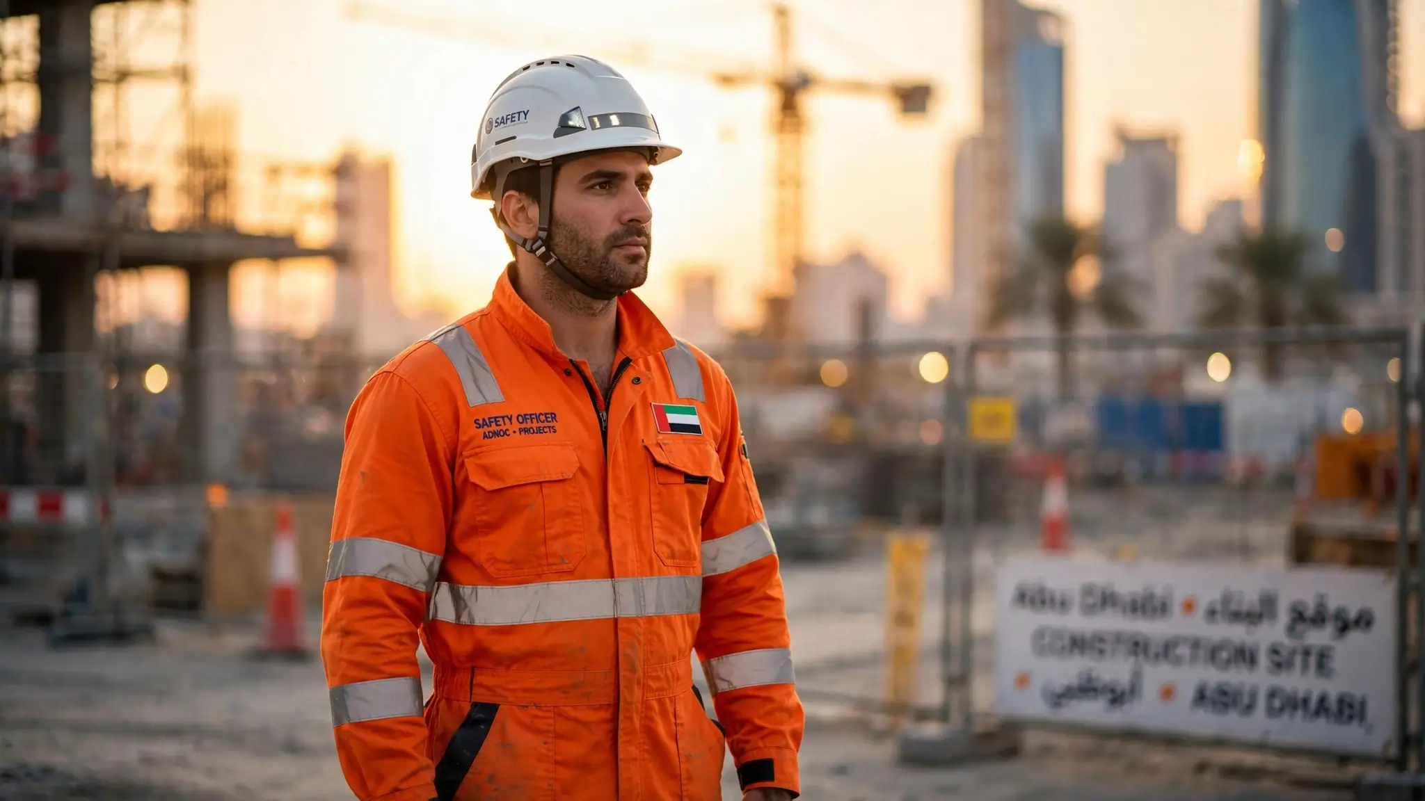 hi-vis safety coveralls UAE industrial worker Abu Dhabi