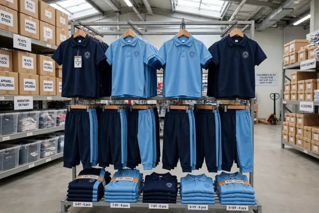 school sports uniform supplier for PE kit bulk reorder UAE