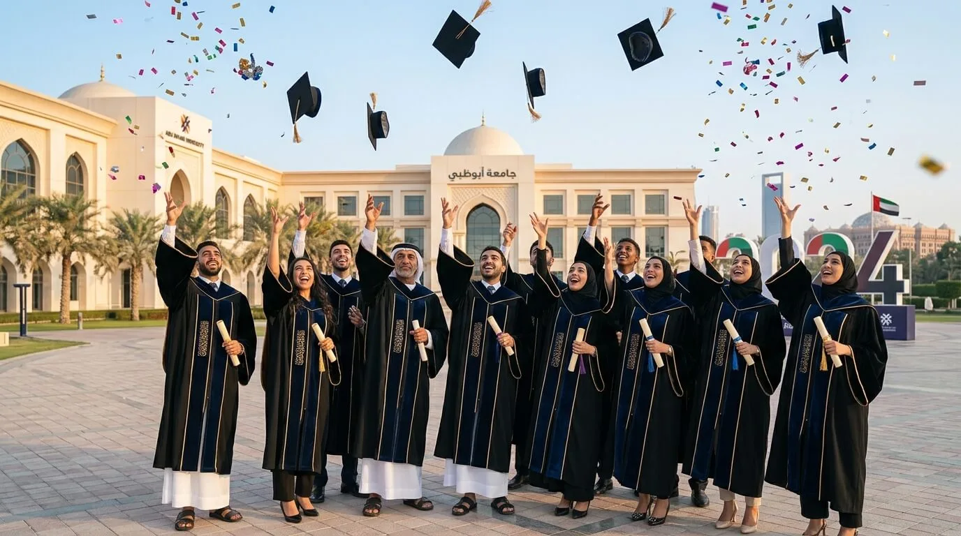 Graduation wear abu dhabi uae — embroidery and logo placement by 247 Uniforms
