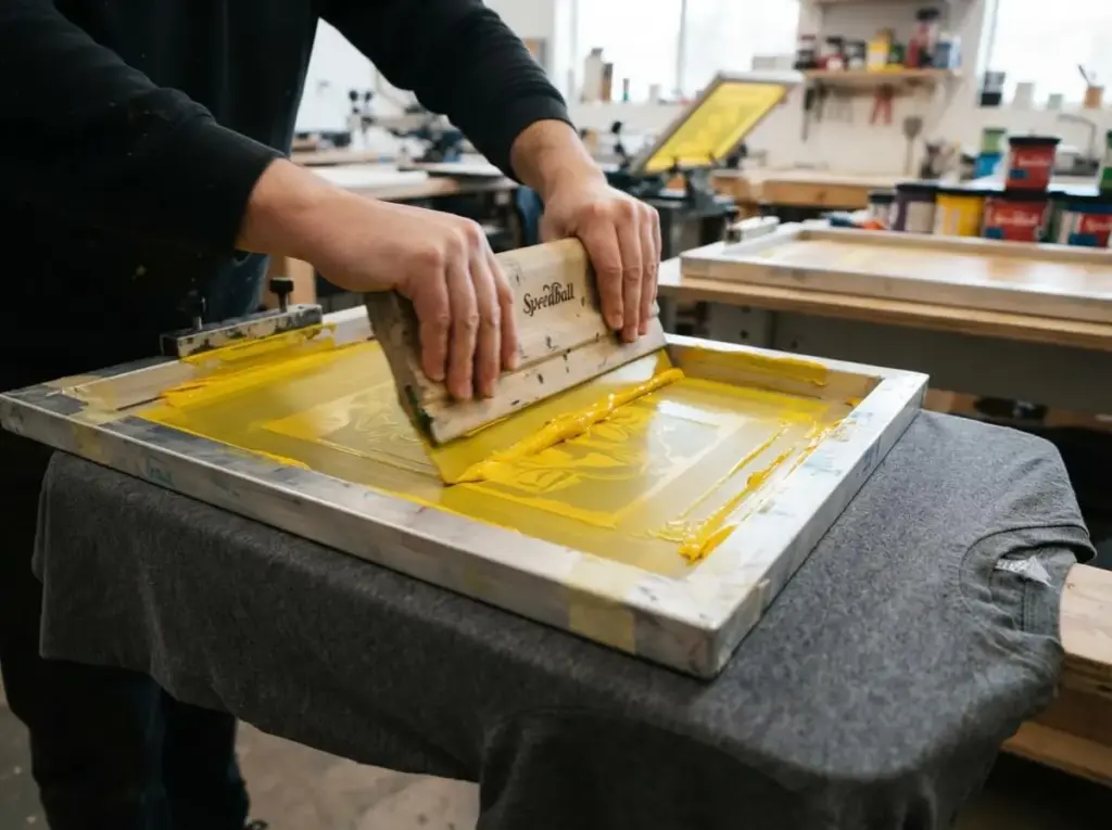 screen printing uniform t-shirt process UAE