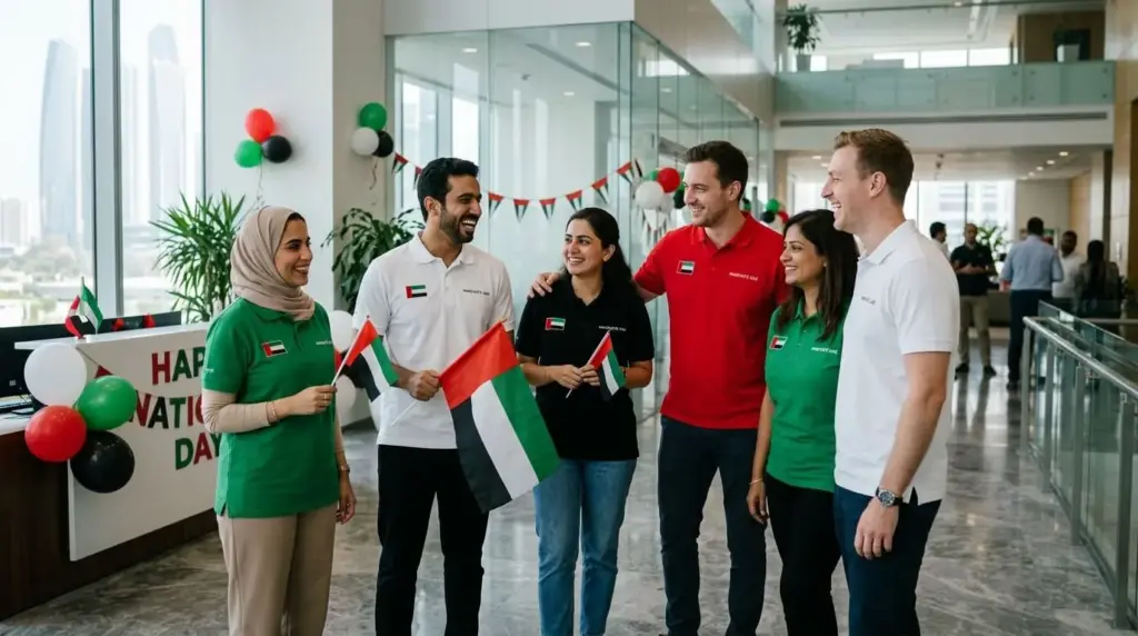 UAE National Day corporate uniforms for office teams in Abu Dhabi